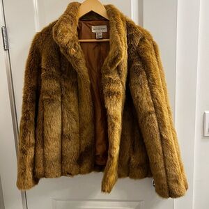 Newport News - faux fur coat - Small